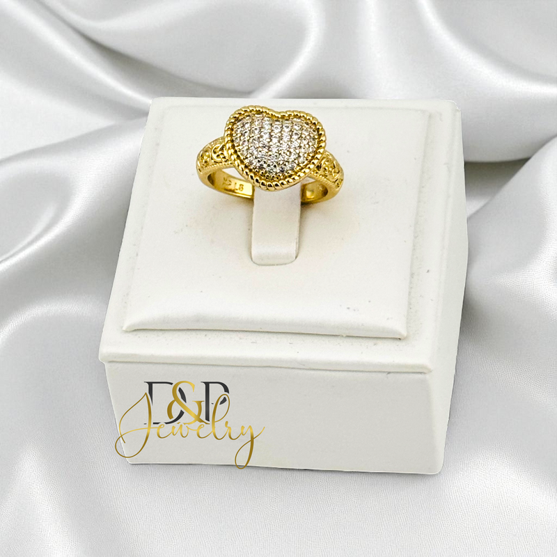 14K HEART RING RG418