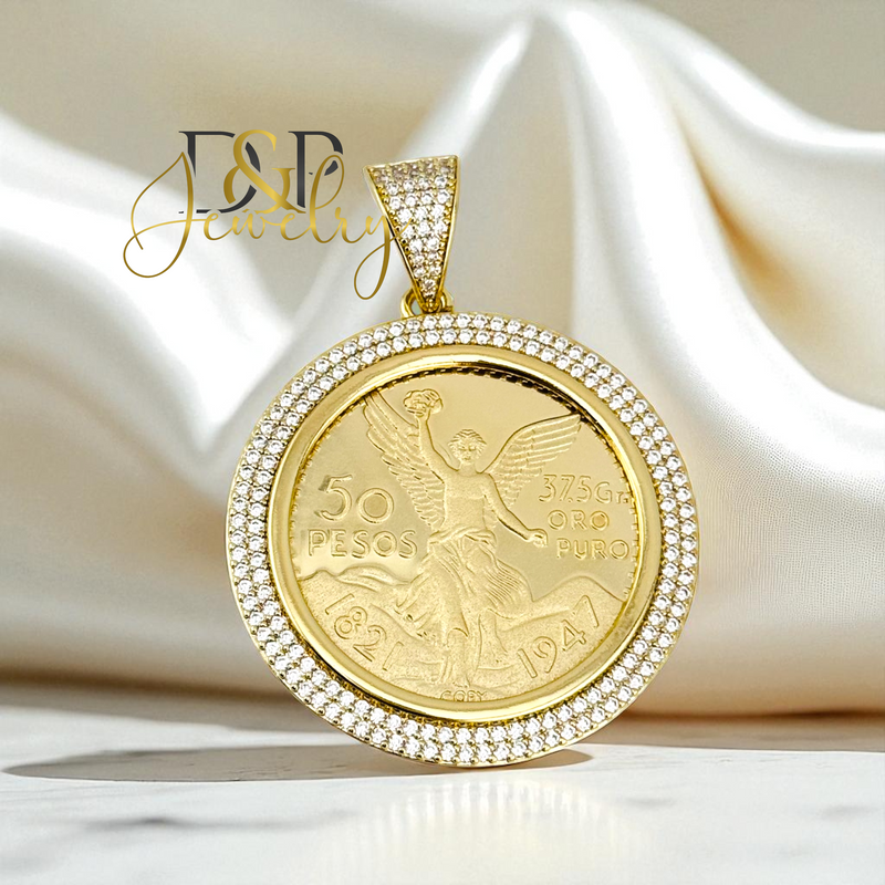 14K BIG COIN CENTENARY PENDANT P874