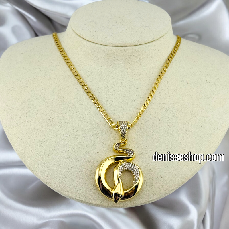 14K / BLING SNAKE PENDANT P564