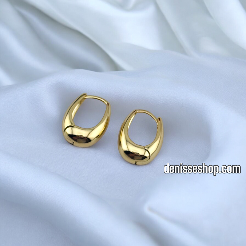 14K WOMEN SMALL GOLD HOOP EARRINGS HP605