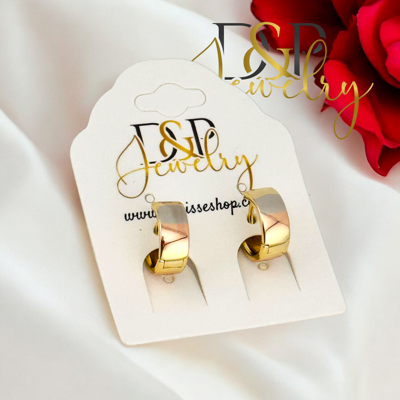 14K PLAIN SHORT HOOP EARRING HP656