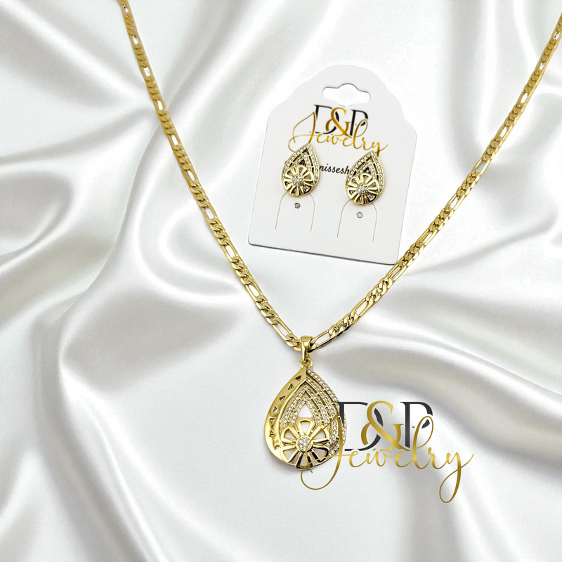 14K ELEGANT NECKLACE SET N273