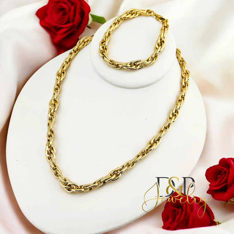 14K ELEGANT NECKLACE SET N262