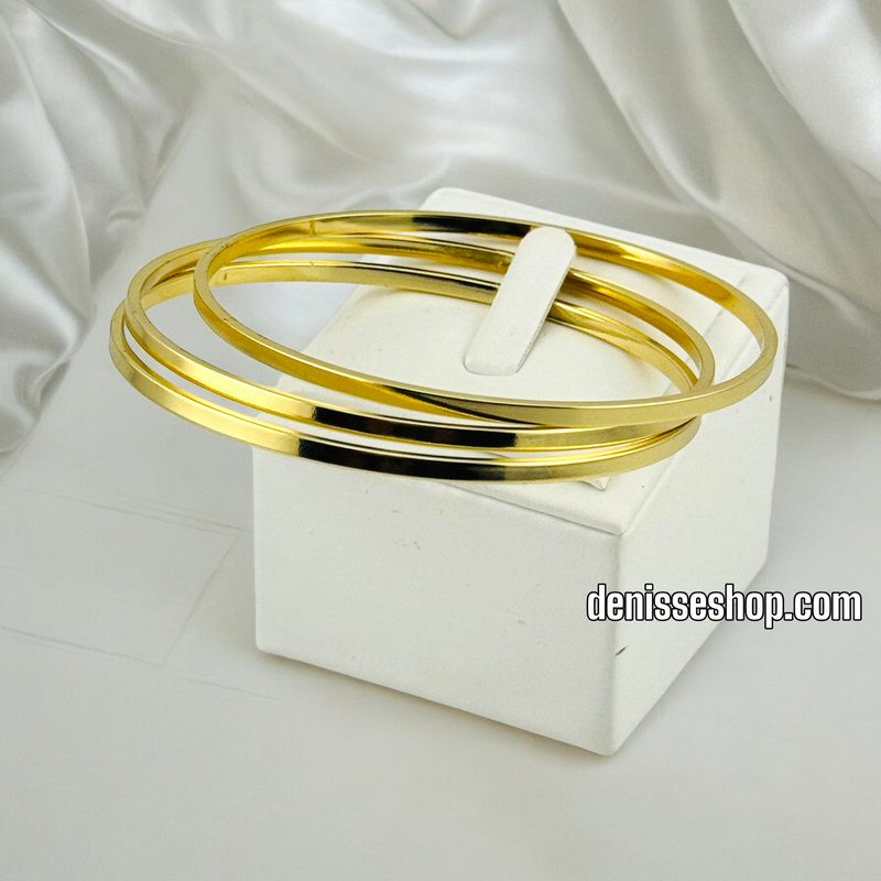 14K THREE BANGLE SET BR483