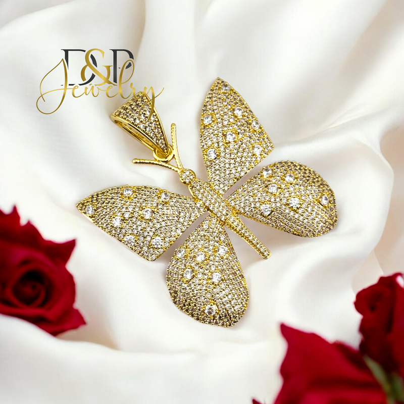 14K BIG BUTTERFLY PENDANT P754