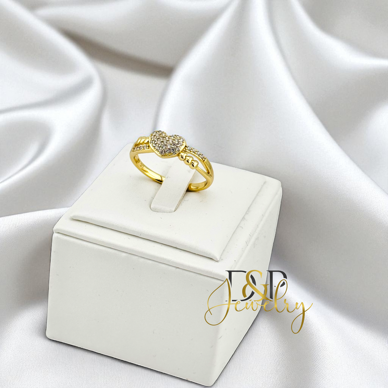 14K HEART RING RG419