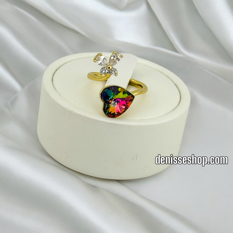 14K WOMEN HEART ADJUSTABLE RING