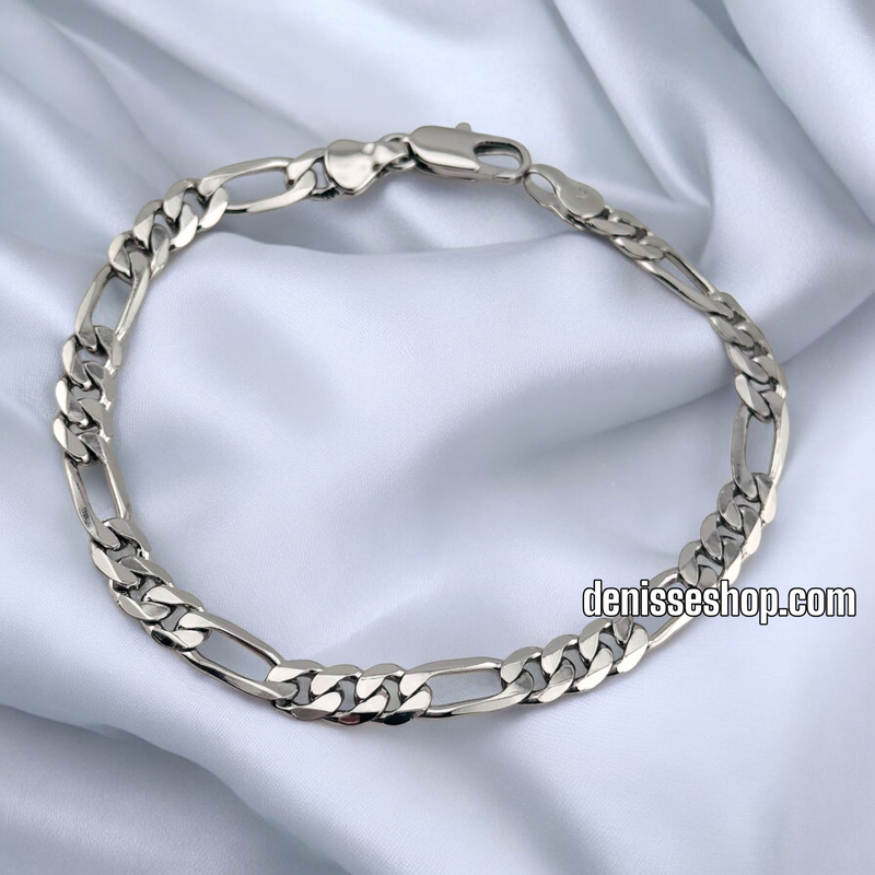 FIGARO CUBAN SILVER BRACELET 8&