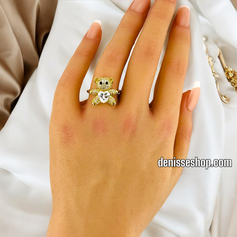 14K GOLD/ BEAR FASHION RING RG269