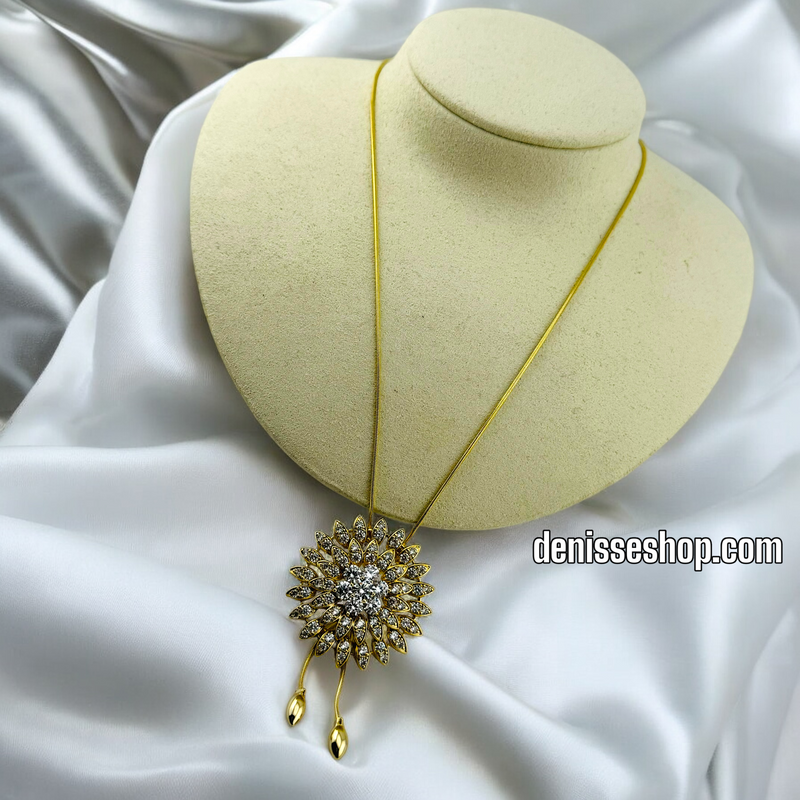 14K SUNFLOWER NECKLACE N72