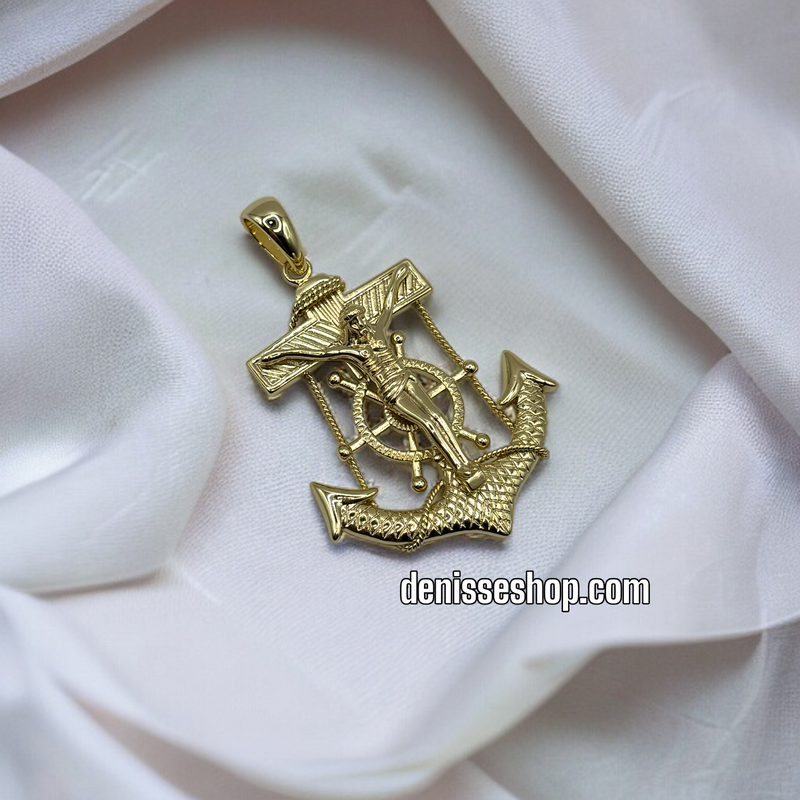 14K ANCHOR MEN PENDANT P331