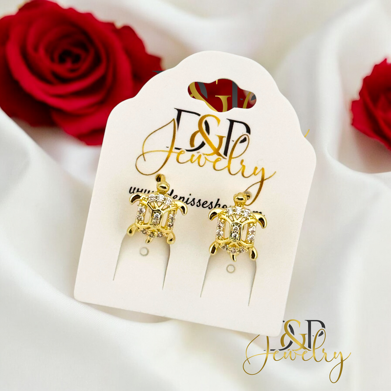 14K TURTLE HOOP EARRING HP662