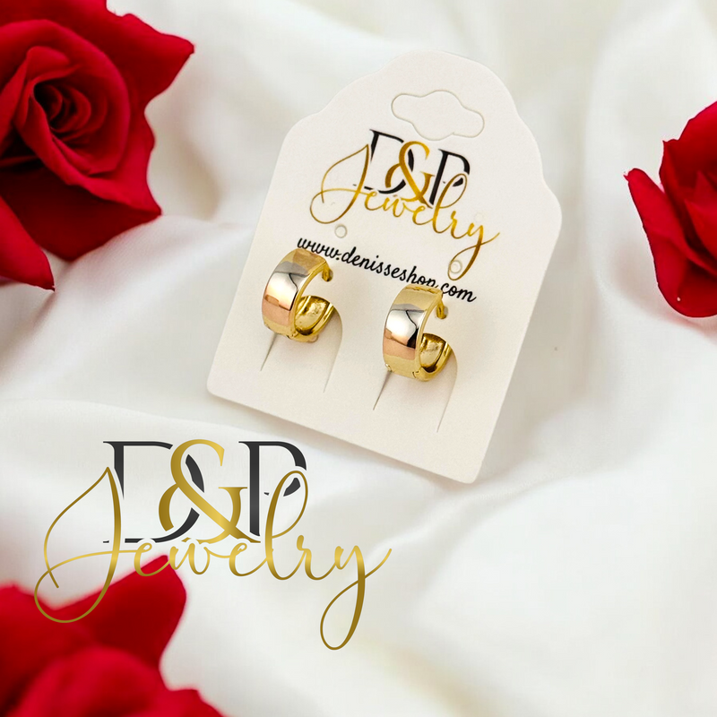 14K PLAIN SHORT HOOP EARRING HP656