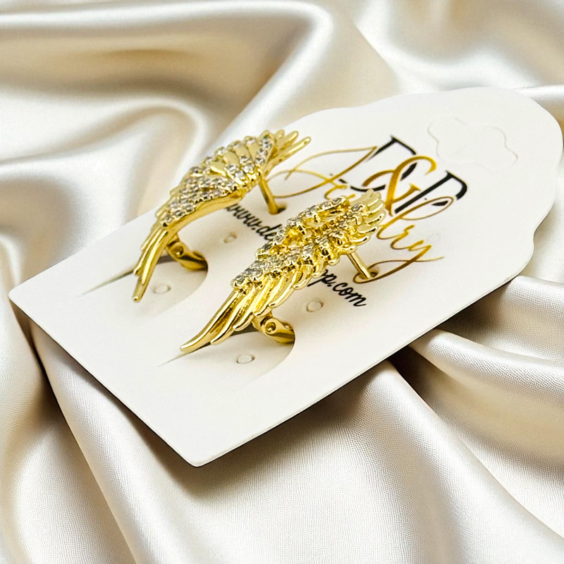14K   WINGS DESIGN STUD EARRING E932