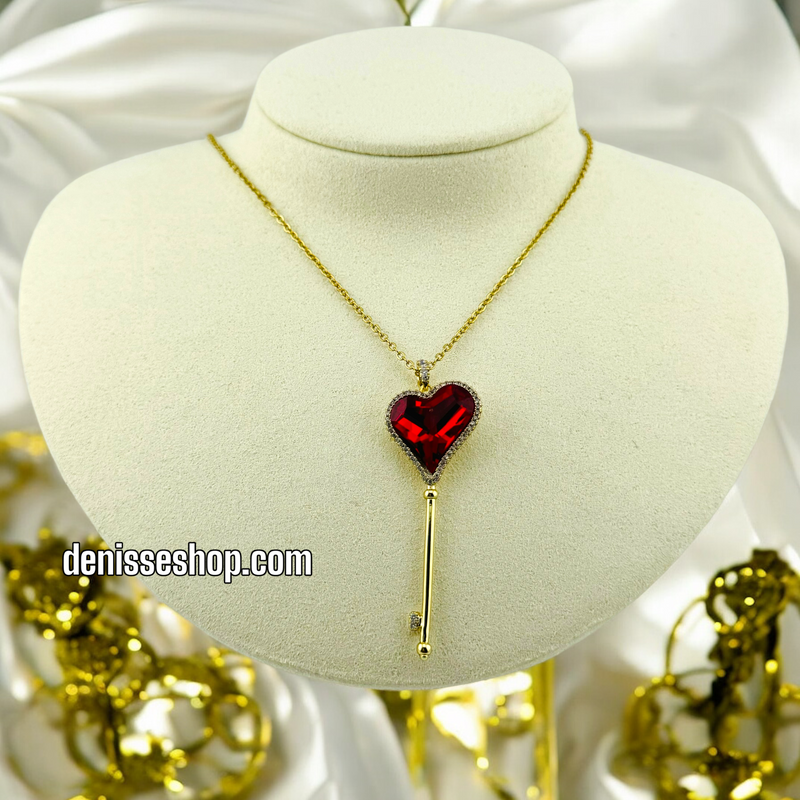 14K KEY HEART NECKLACE N20