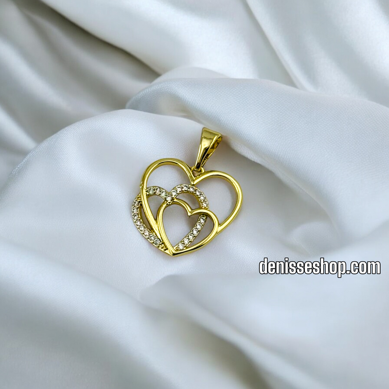 14K / HEARTS PENDANT P571