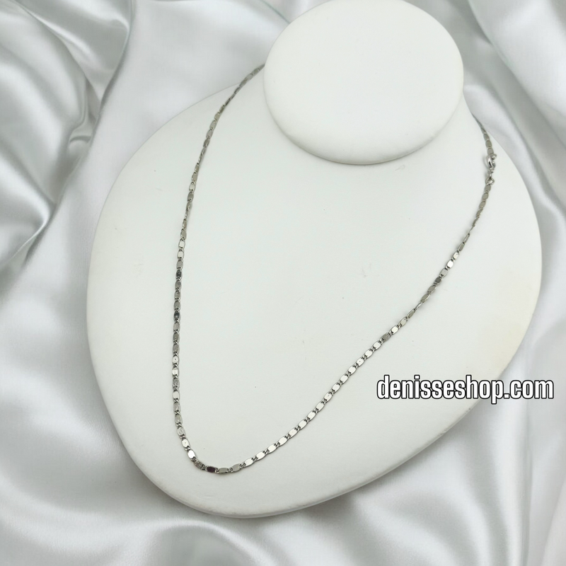 14K SILVER MIRROR DESIGN CHAIN CH053