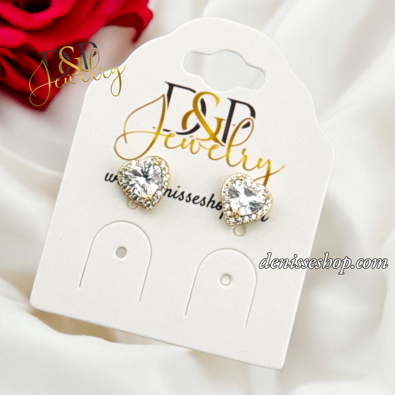 14K SMALL HEART EARRING E809