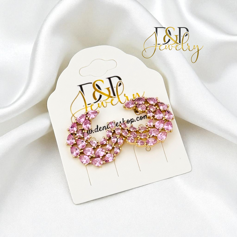 14K MOON EARRING E976