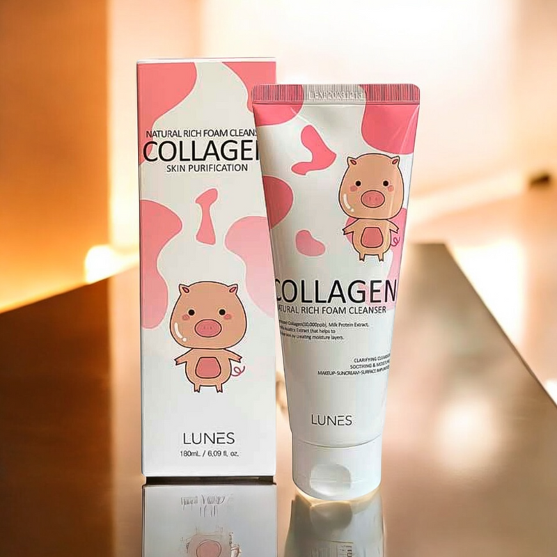 Lunes Collagen Skin Purification Natural Rich Foam Cleanser 180 Ml