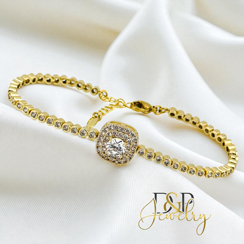 14 WHITE STONE BRACELET BR836