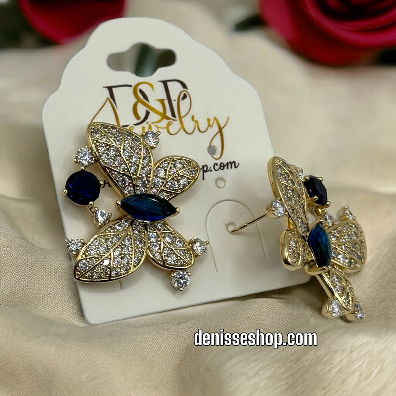 14K BUTTERFLY EARRINGS E370