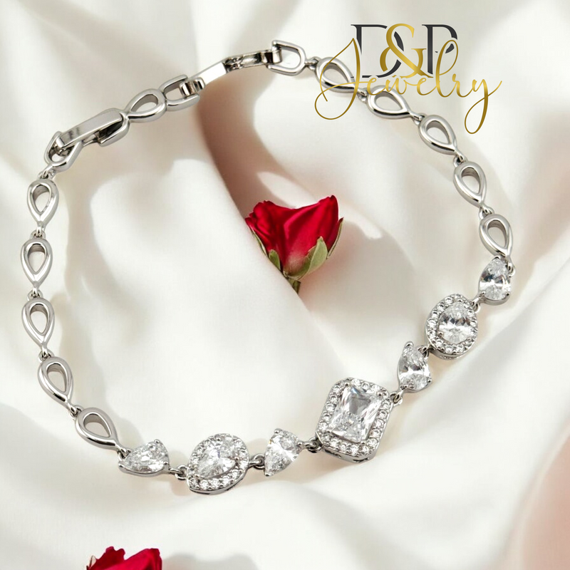 SILVER ELEGANT STONE BRACELET BR735