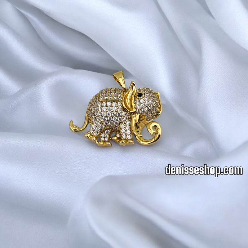 14K ELEPHANT WOMEN BIG PENDANT P661