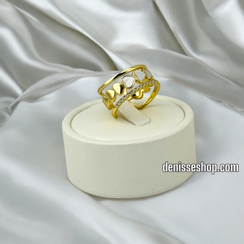 14K WOMEN HEARTS RING RING RG296