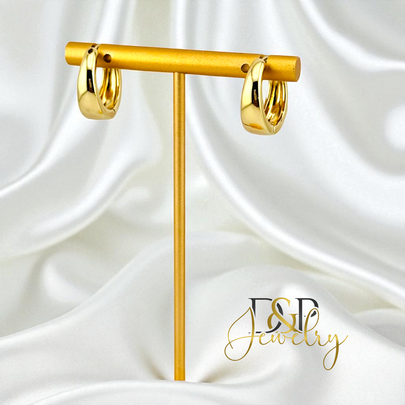 14K GOLD MEDIUM HOOP EARRING HP764