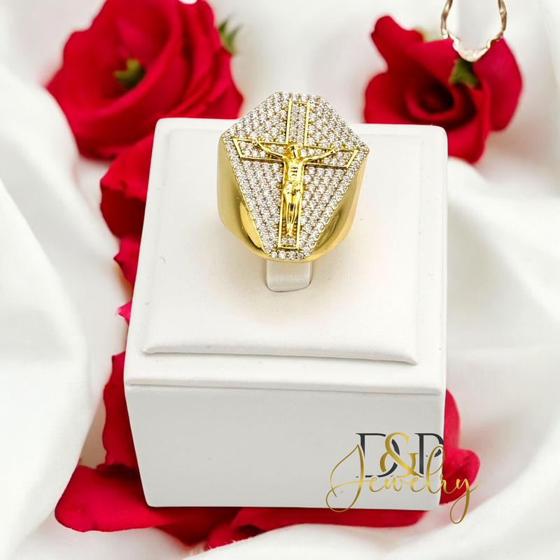 14K CRUCIFIX DESIGN RING RG370
