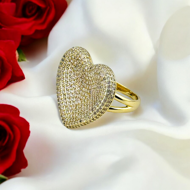 14K WOMEN HEART RING RG349