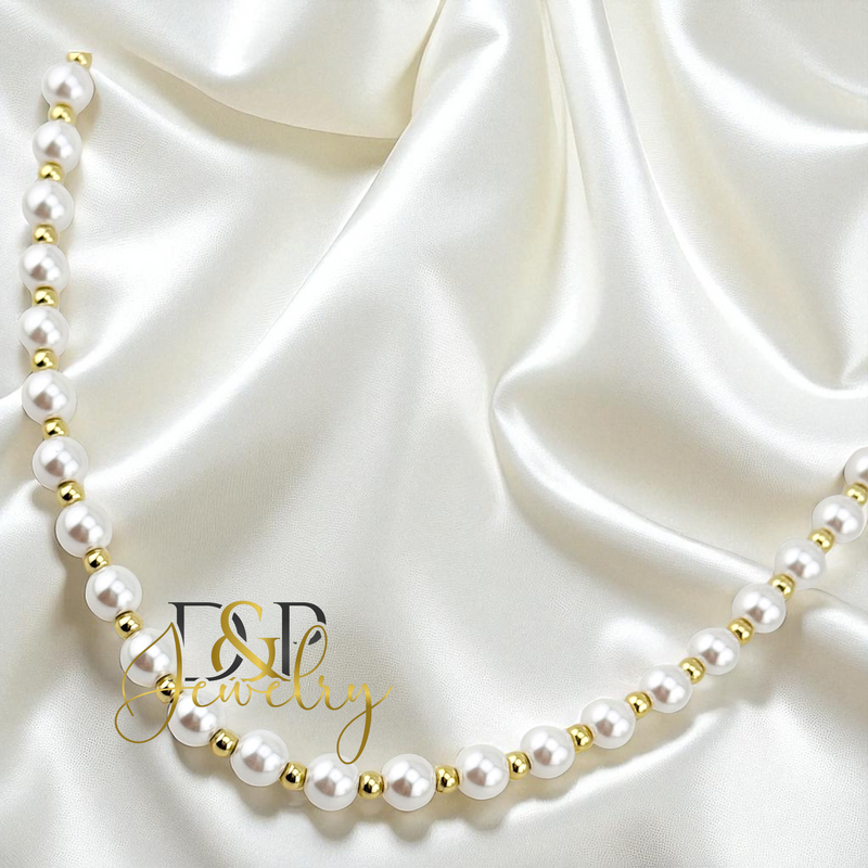 14K ELEGANT PEARL NECKLACE SET N281