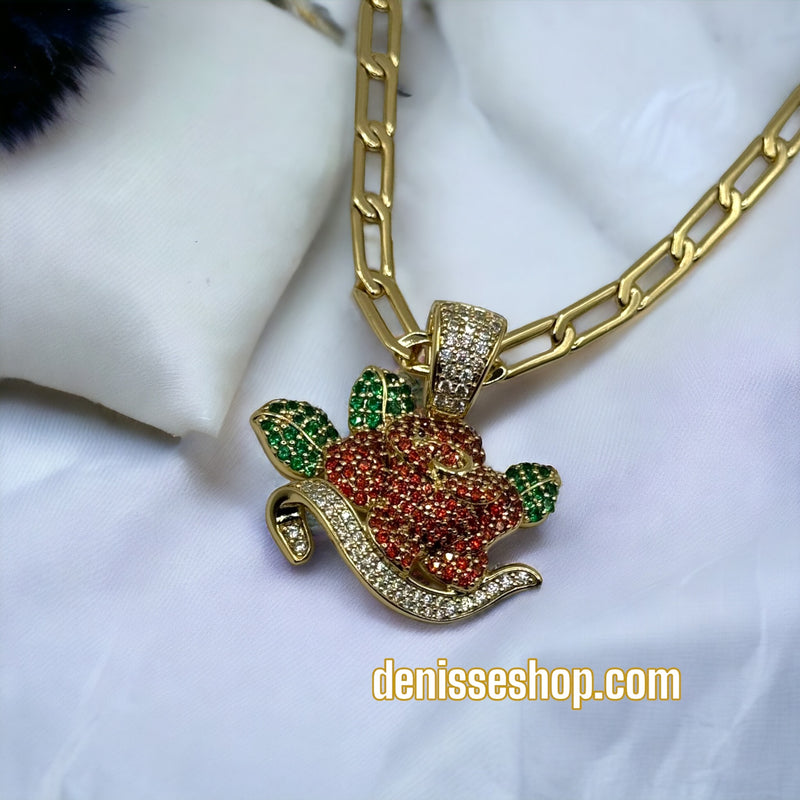 18K Rose Pendant P160