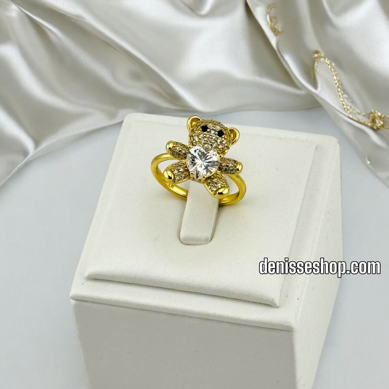 14K GOLD/ BEAR FASHION RING RG269