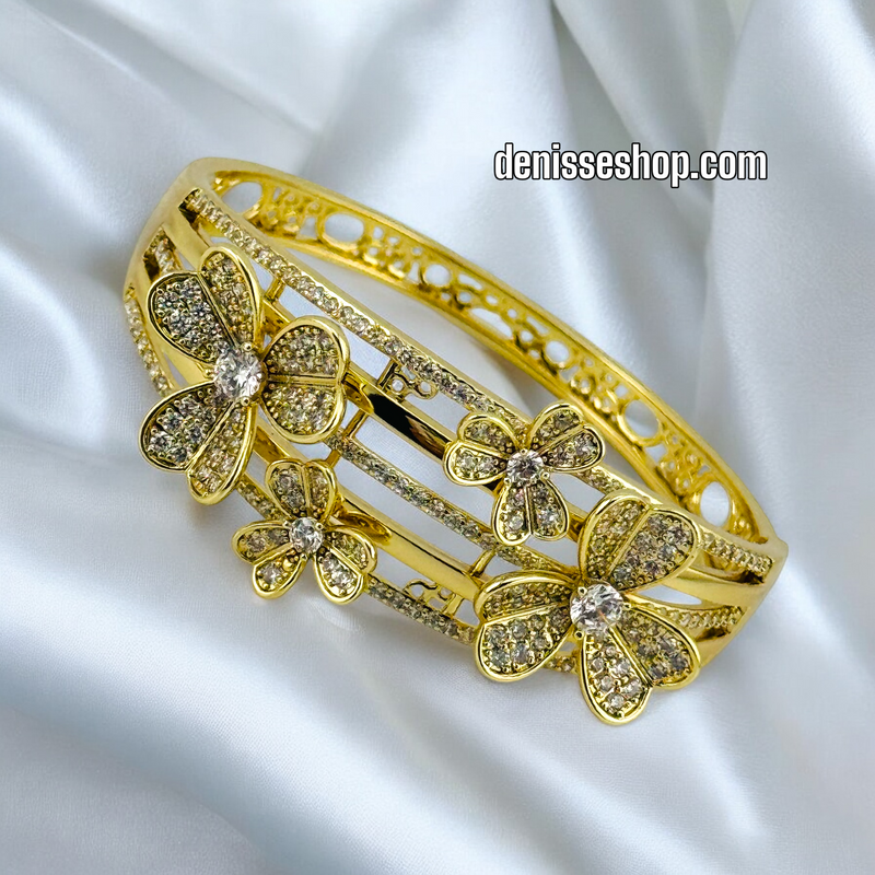 14K / BANGLE/ FLOWER BRACELET BR547