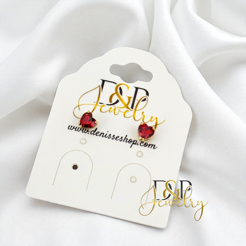 14K SMALL HEART EARRING E962