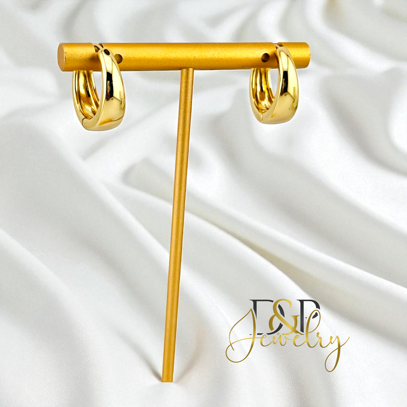 14K GOLD MEDIUM HOOP EARRING HP764