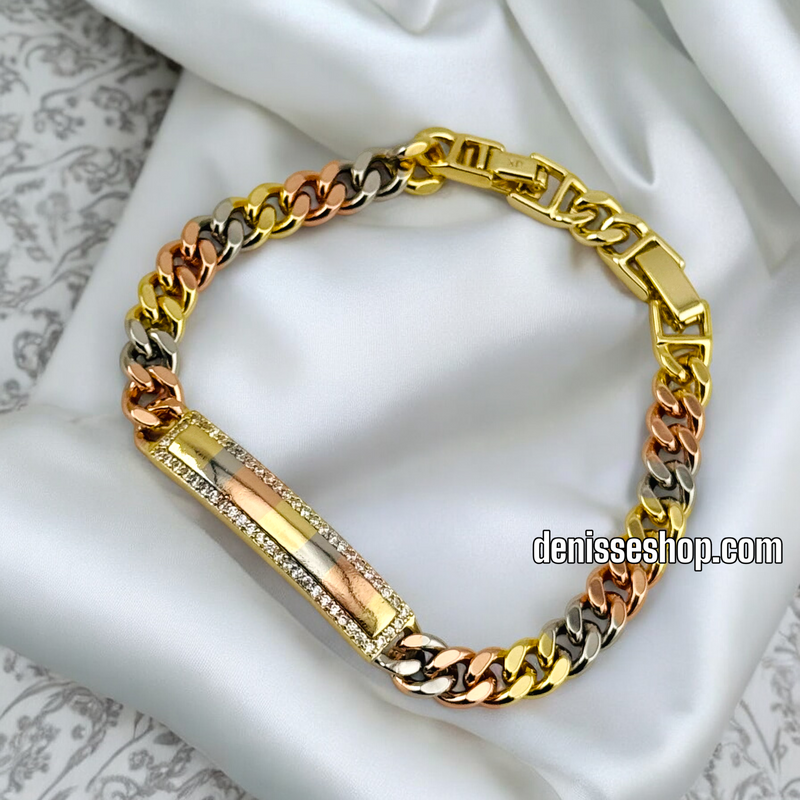 14K /WOMAN TRICOLOR BRACELET BR557