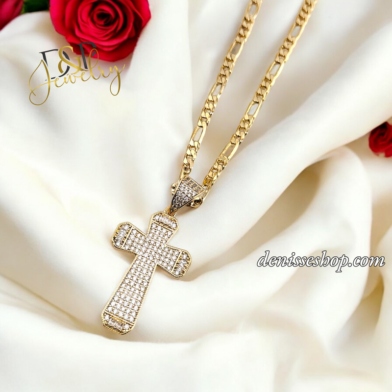 14K UNISEX CROSS PENDANT P664