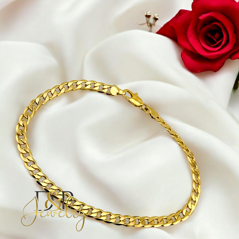 14K CUBAN BRACELET 5MM BR723