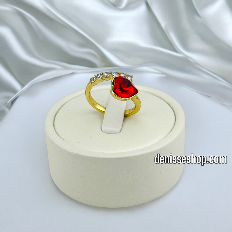 14K ADJUSTABLE RED RING RG344