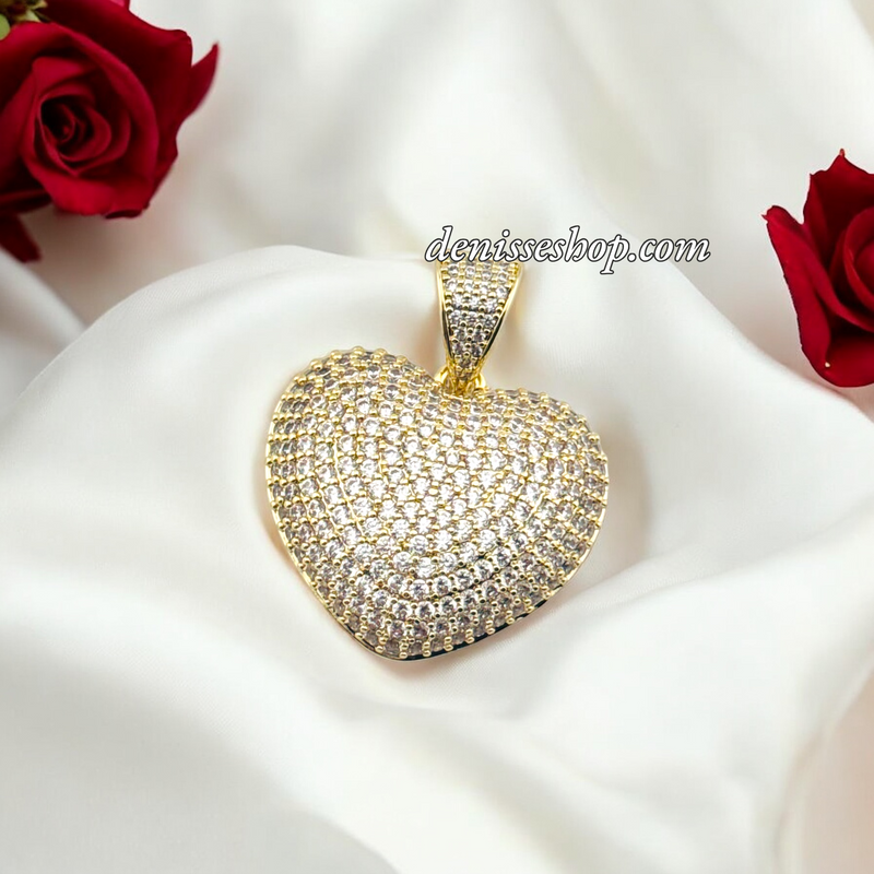 14K HEART MEDIUM SIZE PENDANT P666