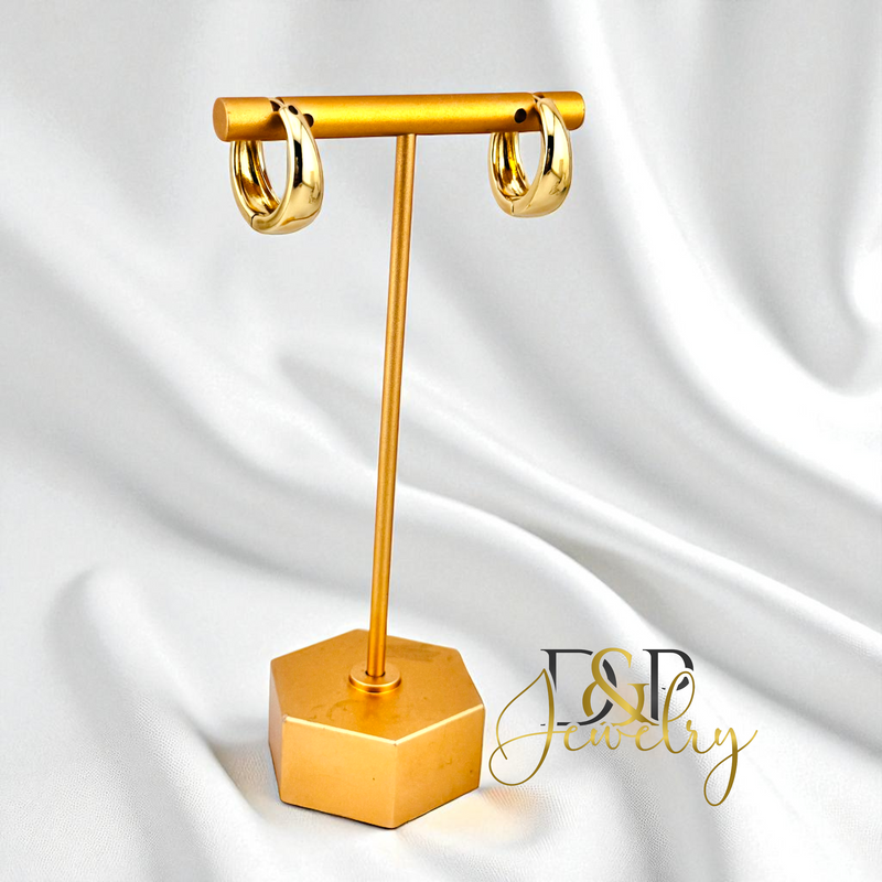 14K GOLD MEDIUM HOOP EARRING HP764