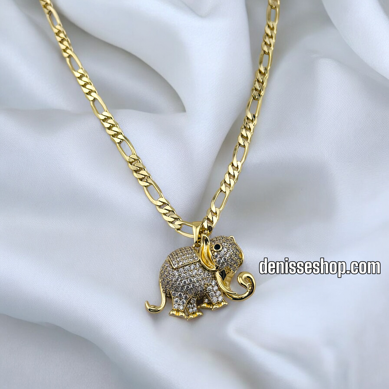 14K ELEPHANT WOMEN BIG PENDANT P661