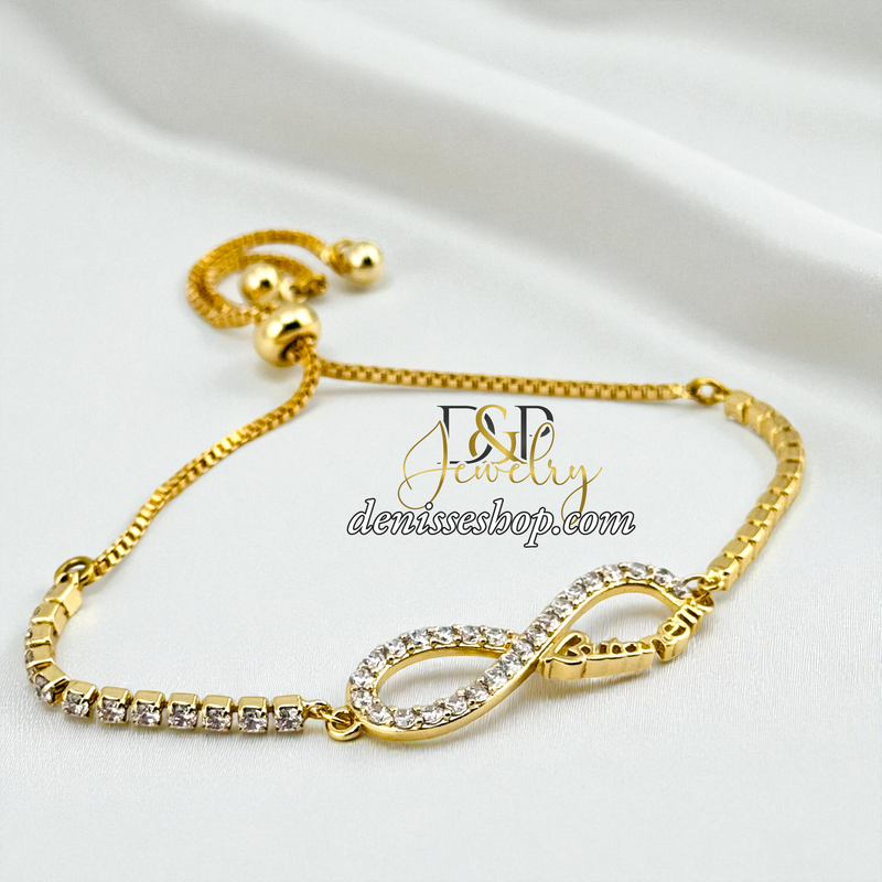 14KGOLD/INFINITY ADJUSTABLE BRACELET BR877