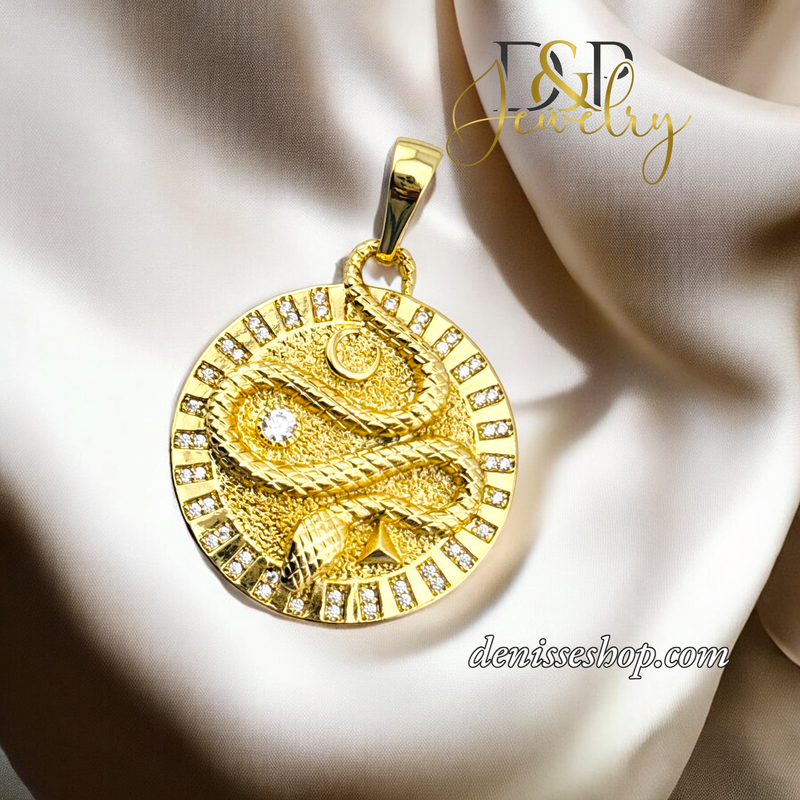 14K SNAKE PENDANT P710