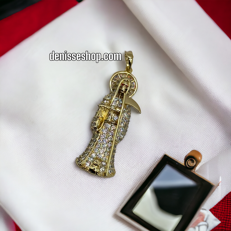 14K SANTA MUERTE MEN PENDANT P307