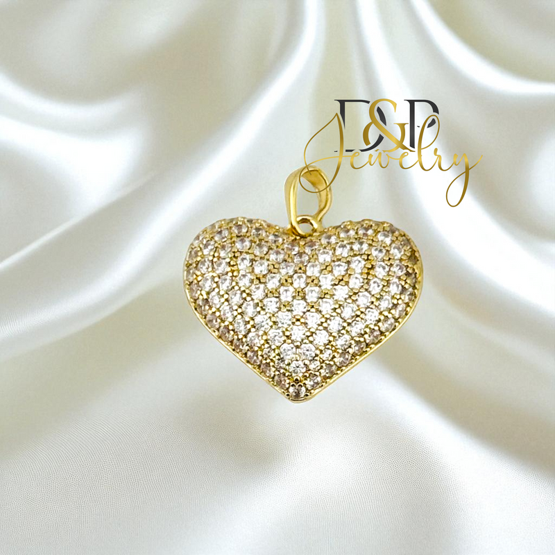 14K FASHION HEART PENDANT P870