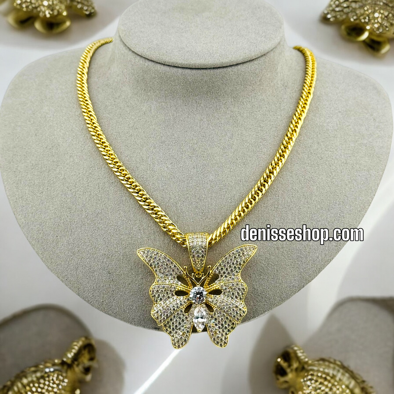 14K BUTTERFLY PENDANT P404